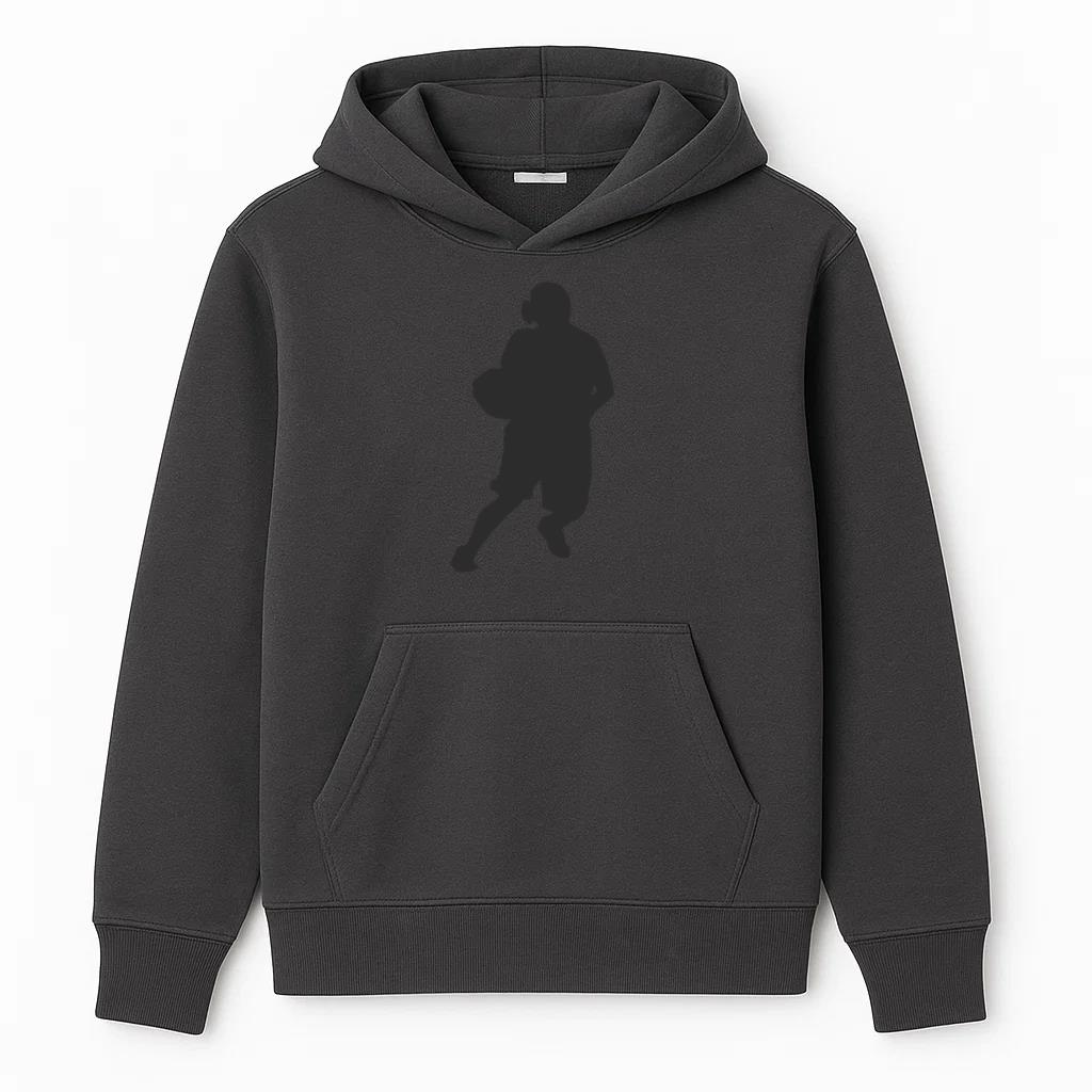 Basketball Player Female Player Ball Posture Silhouette Hoodie