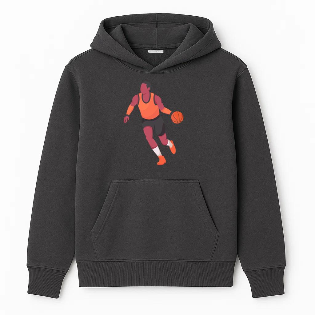 Basketball Player Flat Hoodie