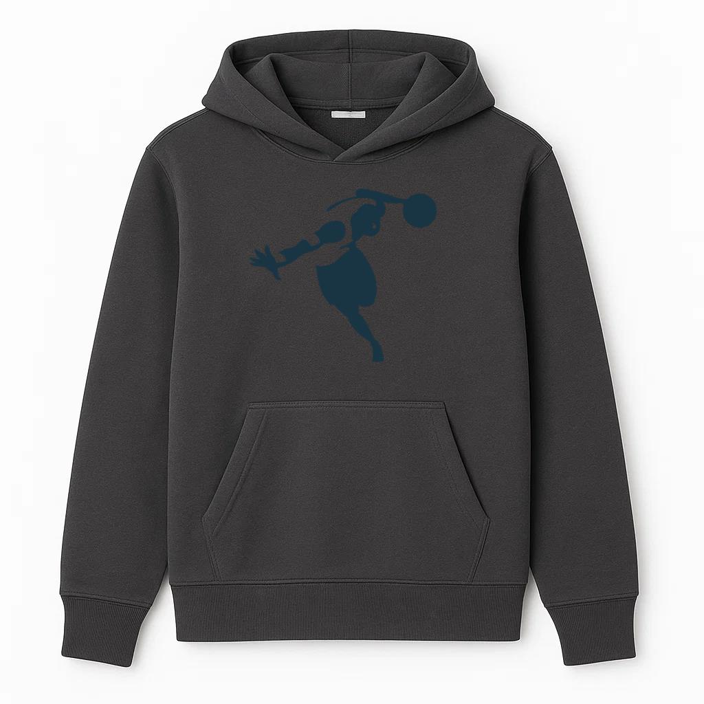 Basketball Player Player Ball Shorts Detailed Silhouette Hoodie