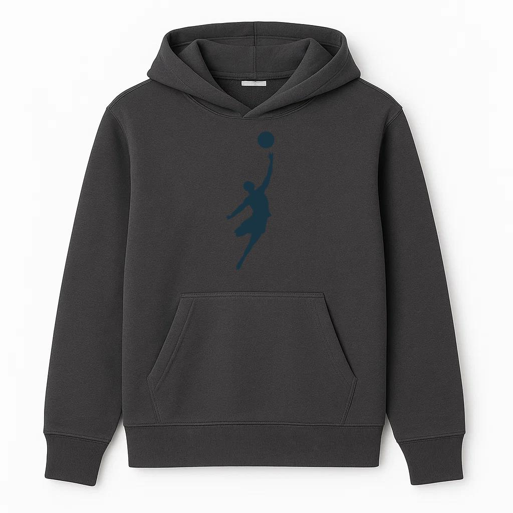 Basketball Player Player Ball Shorts Finger Throw Silhouette Hoodie
