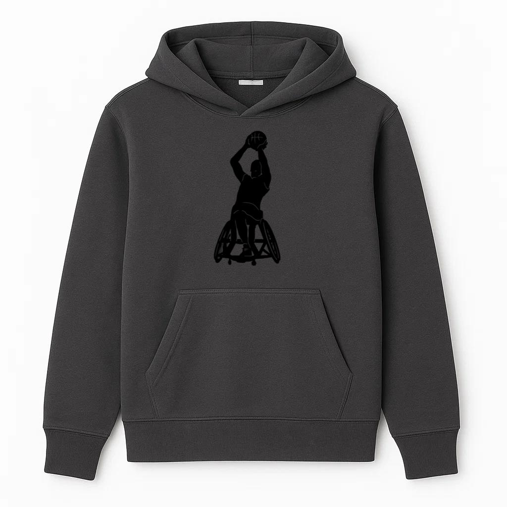 Basketball Sport Disability Athlete Silhouette Hoodie