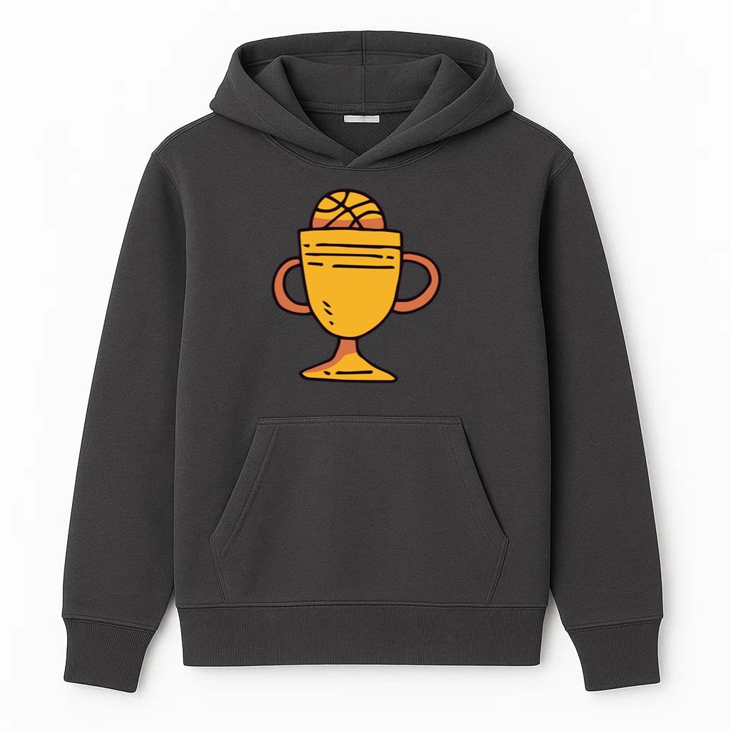 Basketball Trophy Cup Cartoon Hoodie