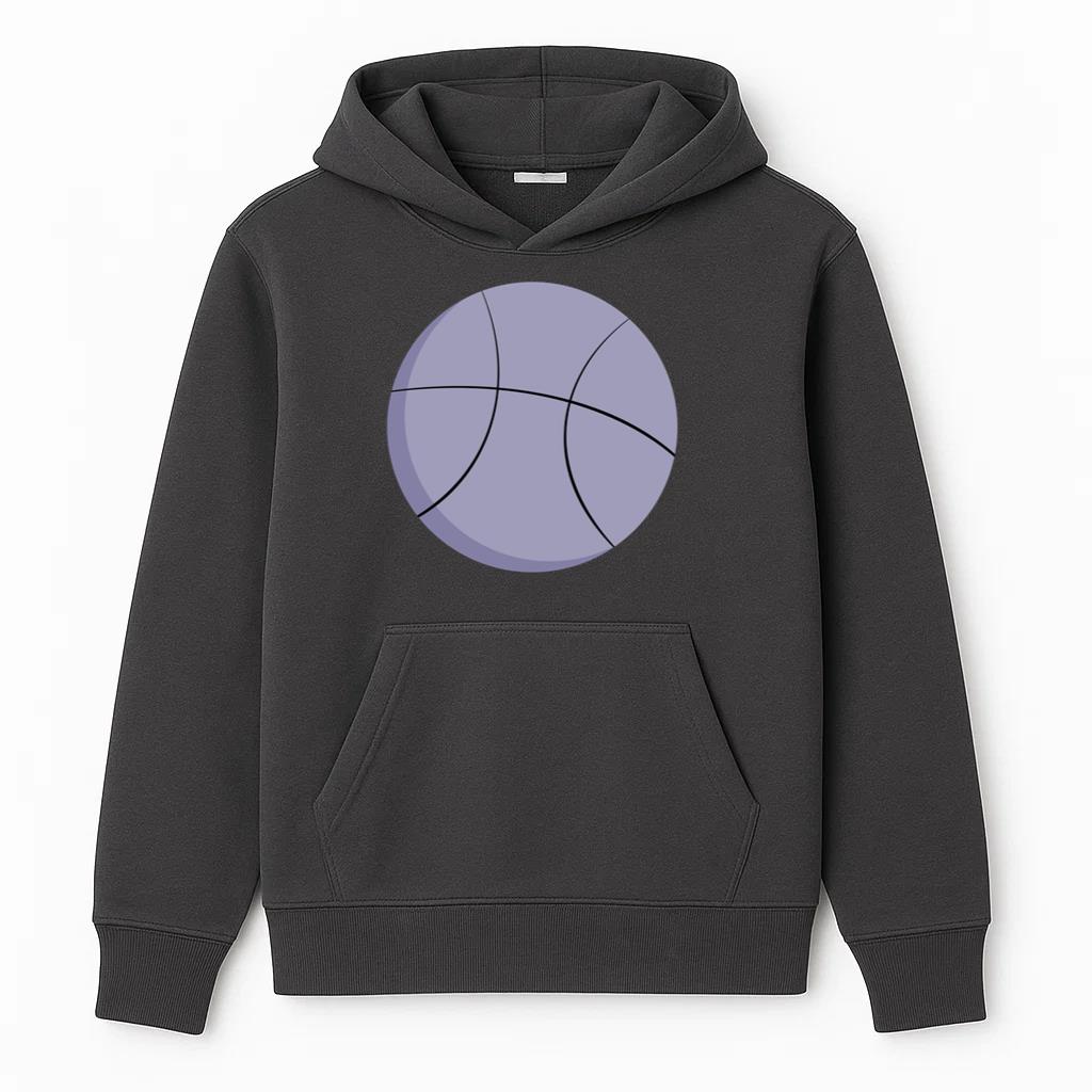 Big Basketball Ball Flat Hoodie