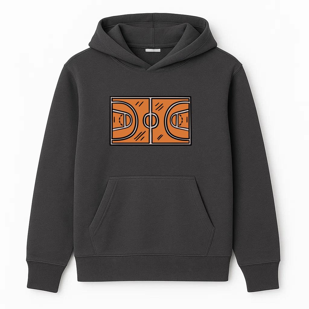 Court Top Basketball Hand Drawn Hoodie